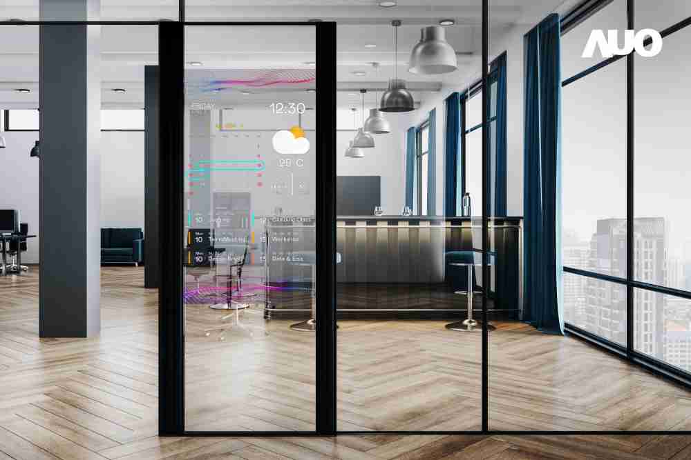 60吋Micro LED透明窗屏显示器，，可依需求调整并延伸应用于不同场域，，包括汽车侧窗或家庭玄关、、智慧橱窗、、商业展示等面向，，，提供丰富的信息娱乐内容